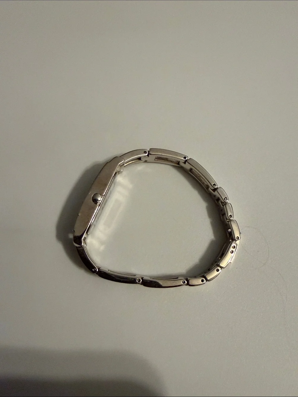 ESQ Ladies Rectangular Silver Bracelet Watch with Black Dial